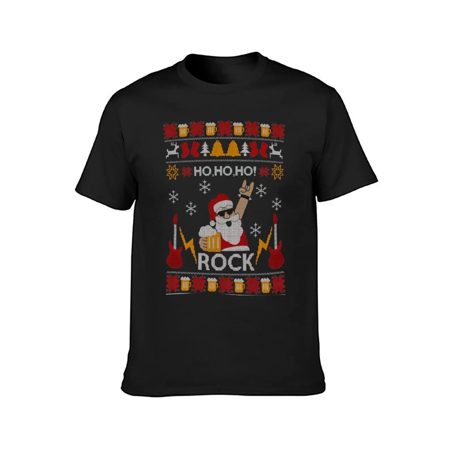 Ho Ho Santa Rock Christmas T-Shirt