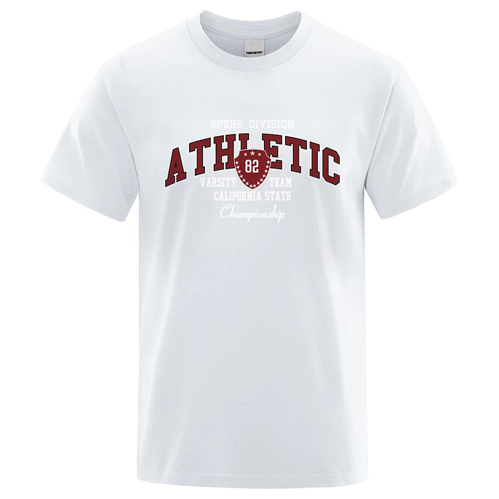 Athletic 82 Varsity Team California State Mens T-Shirt Summer