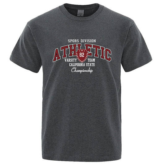 Athletic 82 Varsity Team California State Mens T-Shirt Summer