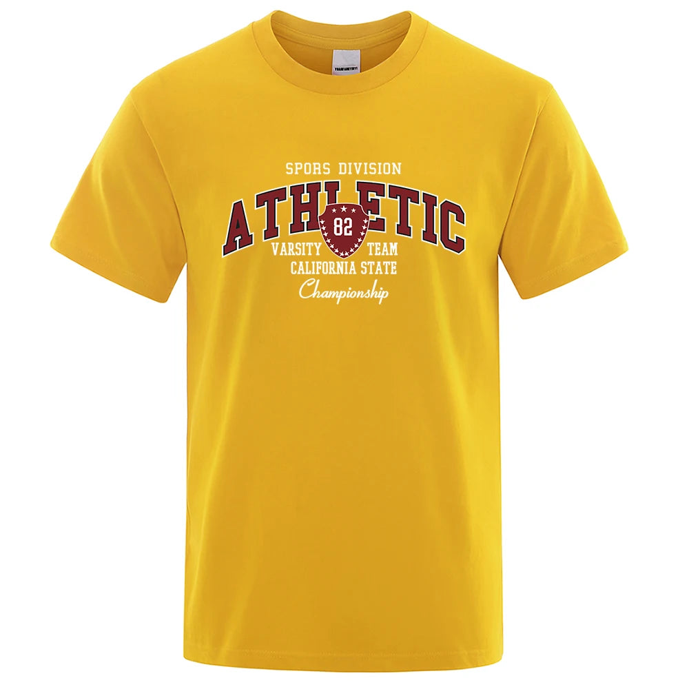 Athletic 82 Varsity Team California State Mens T-Shirt Summer